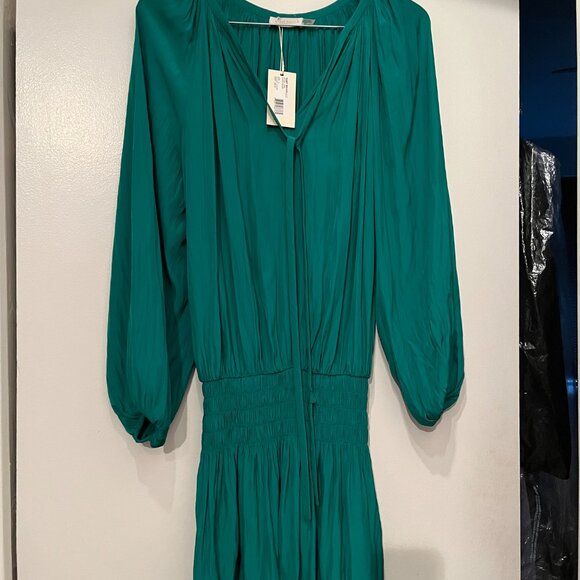 ✨ Ramy Brook Paris Dress – NWT Green‎ Drop Waist Dress (Size Small) – Style 4783 - Picture 2 of 10